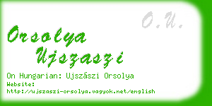 orsolya ujszaszi business card